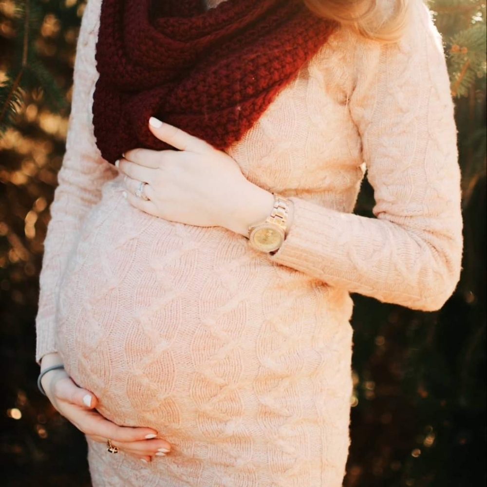 Pink Cable Knit Sweater Dress